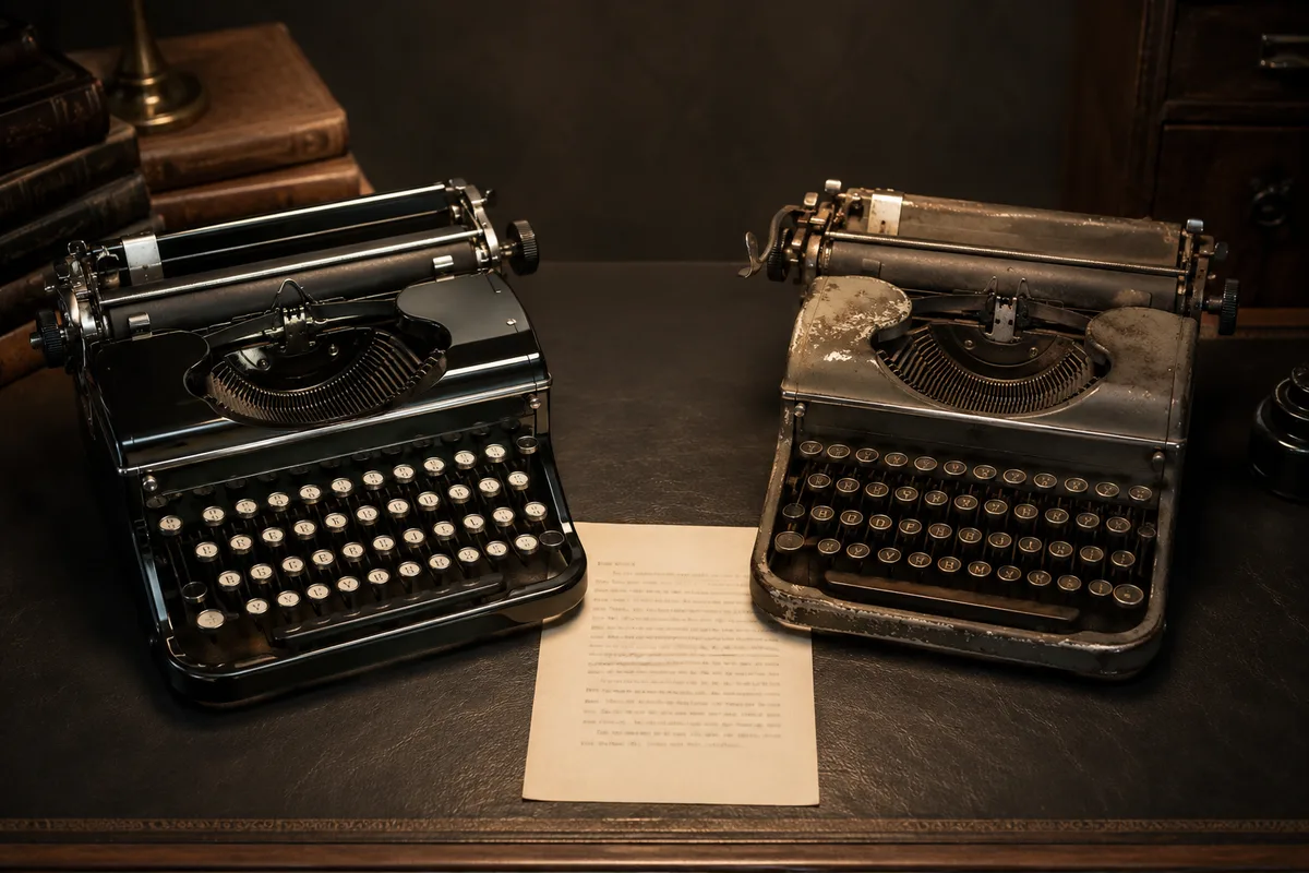 Typewriter condition and value illustration